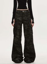 Camo Flared Cargo Pants - COPPING THREADS - CT Select